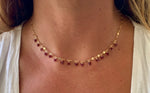 Garnet Tessellate Short Necklace