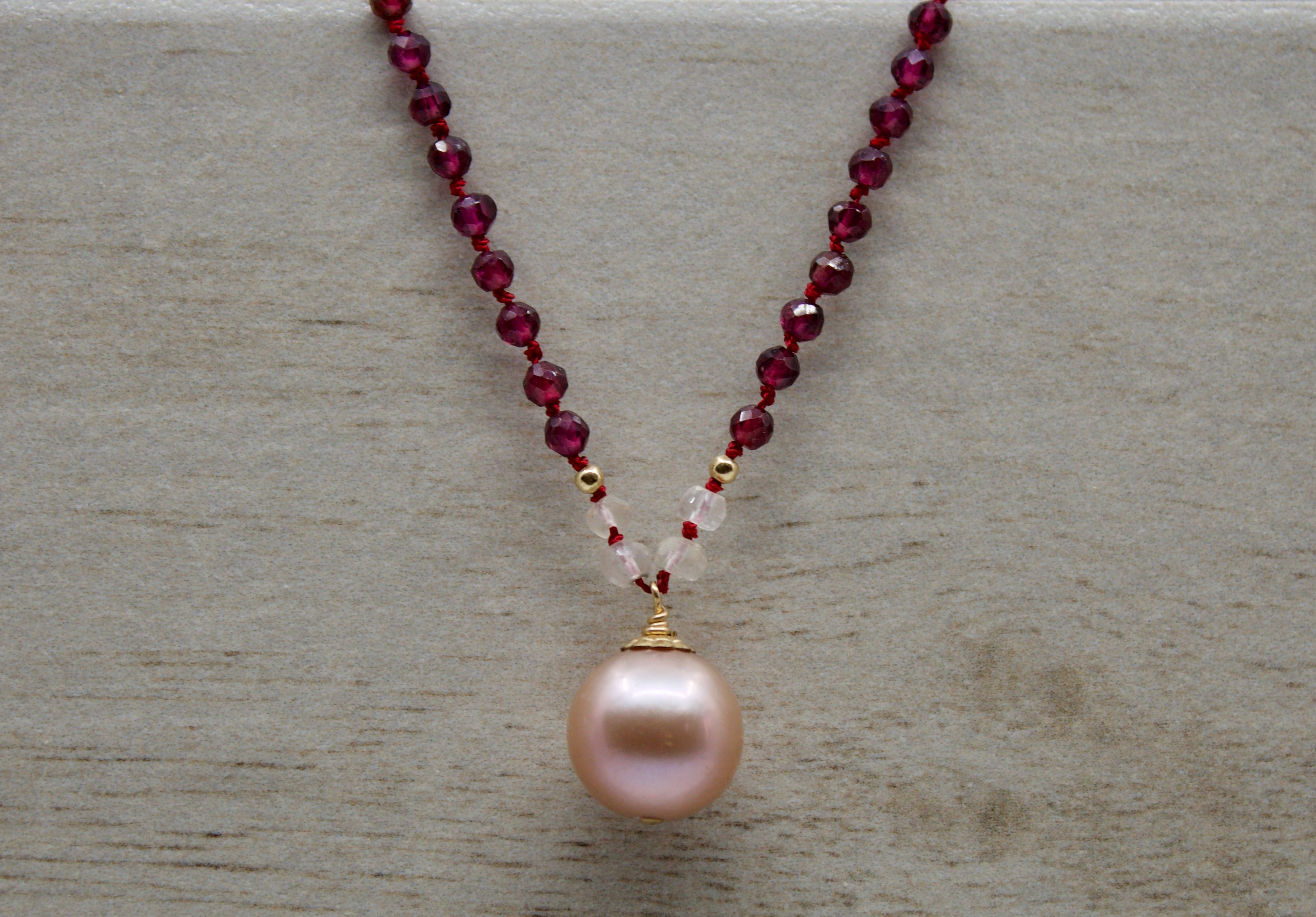 Pink Paradise- Pink outlet Edison pearl with gemstone clusters