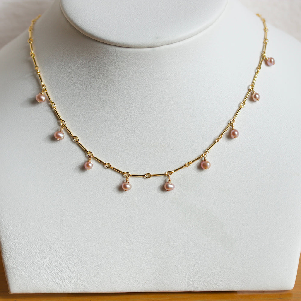 Ennea Necklace - Pink Edison Pearl