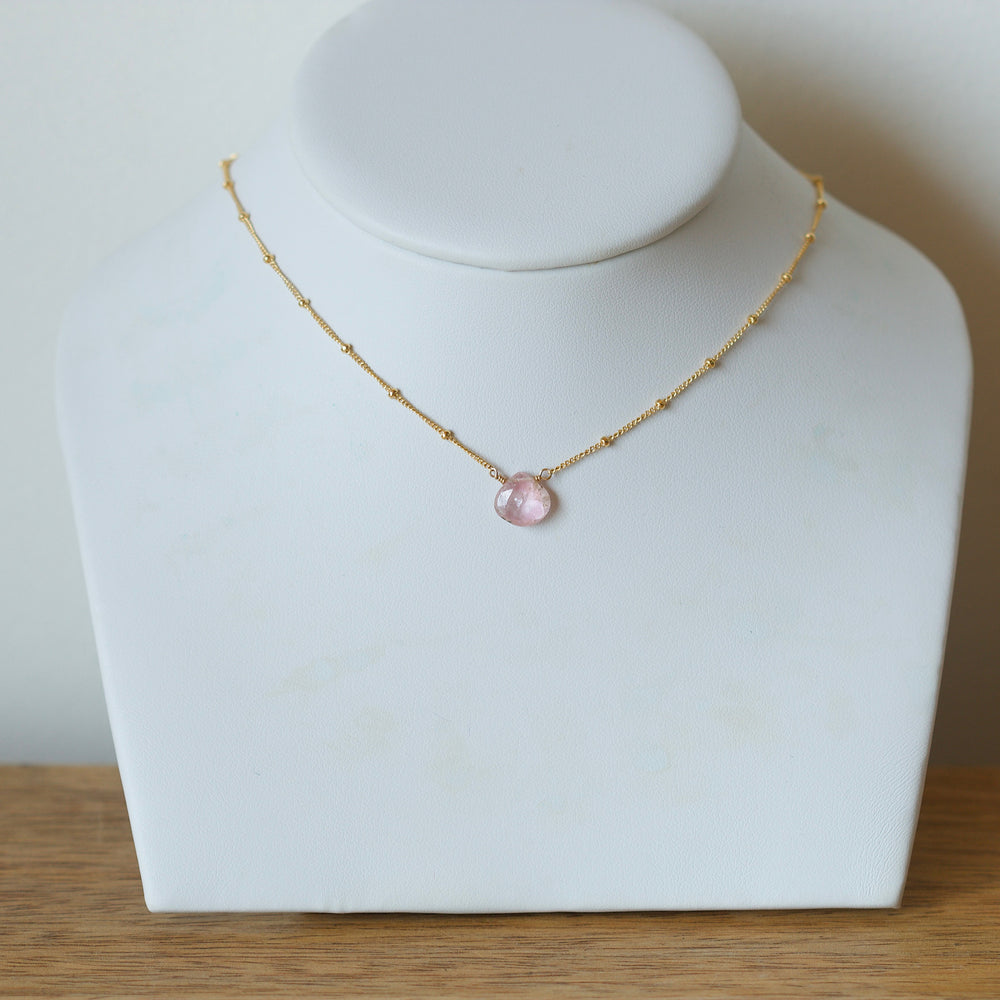 Solus Necklace - Pink Tourmaline - Light Pink