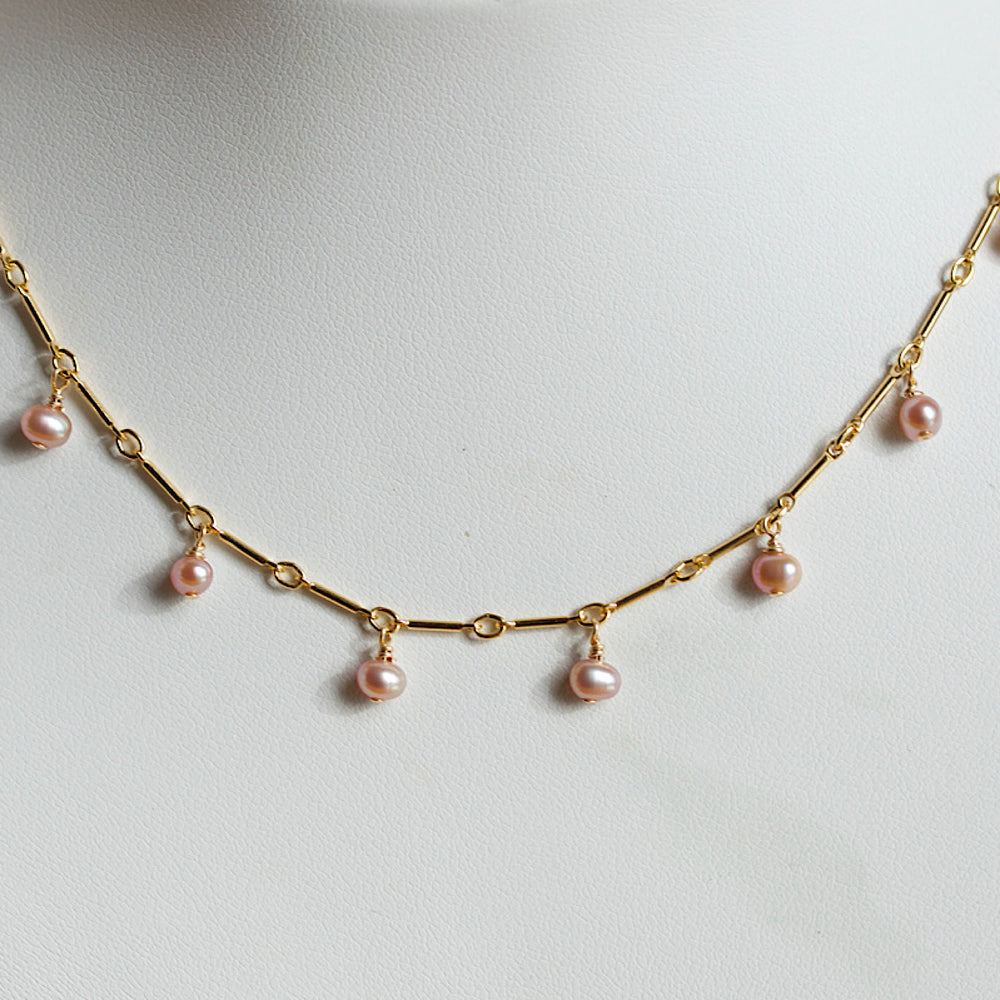 Ennea Necklace - Pink Edison Pearl