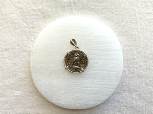 
                
                    Load image into Gallery viewer, Ancient Greek Athena &amp;amp; Owl Coin Pendant - Hellenistic Period 124-125 BCe
                
            
