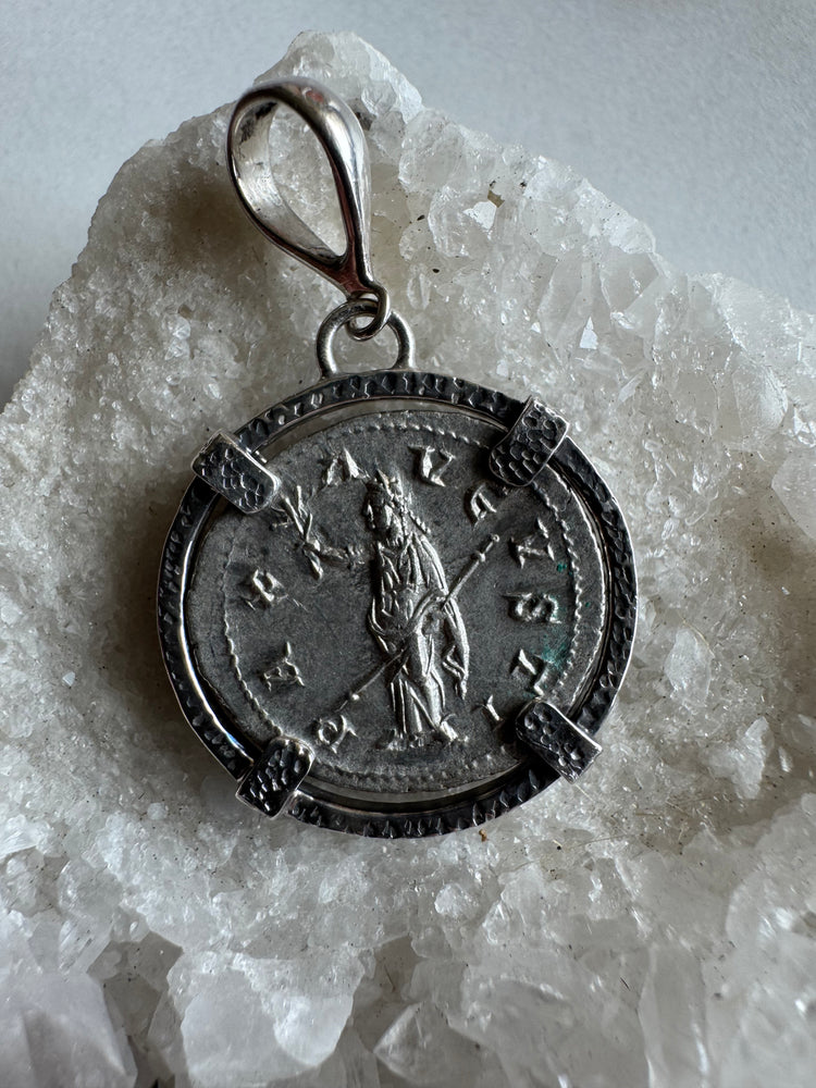 Ancient Roman Silver Denarius – Maximinus Thrax (AD 235–238)
Reverse: PAX, Goddess of Peace