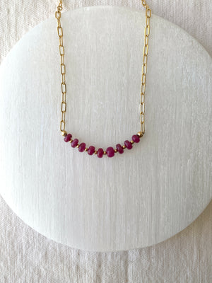 Ruby "jiǔ" Necklace