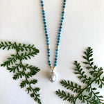 South Sea Pearl + Apatite Persephone Necklace