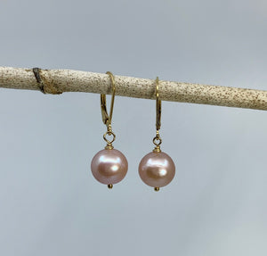 Pink Edison Pearl Drop Earrings
