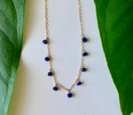 Lapis Lazuli Ennea Necklace - Dangle