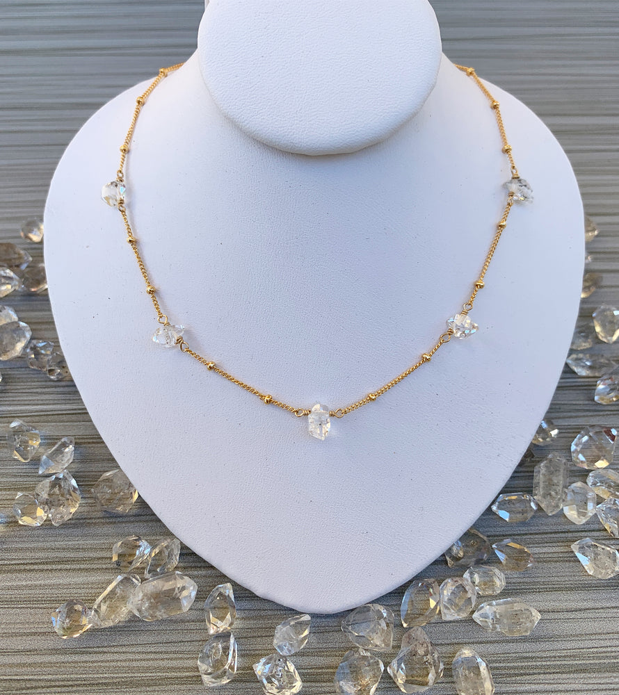Herkimer Diamond "wǔ” Necklace