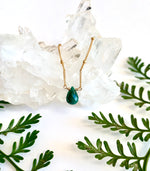 Single Stone Necklace - Emerald
