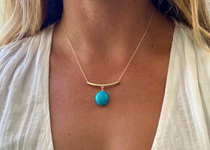 Turquoise Slider Necklace